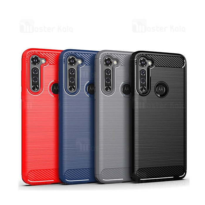 قاب محافظ ژله ای موتورولا Motorola Moto G8 Rugged Armor Fiber Carbon