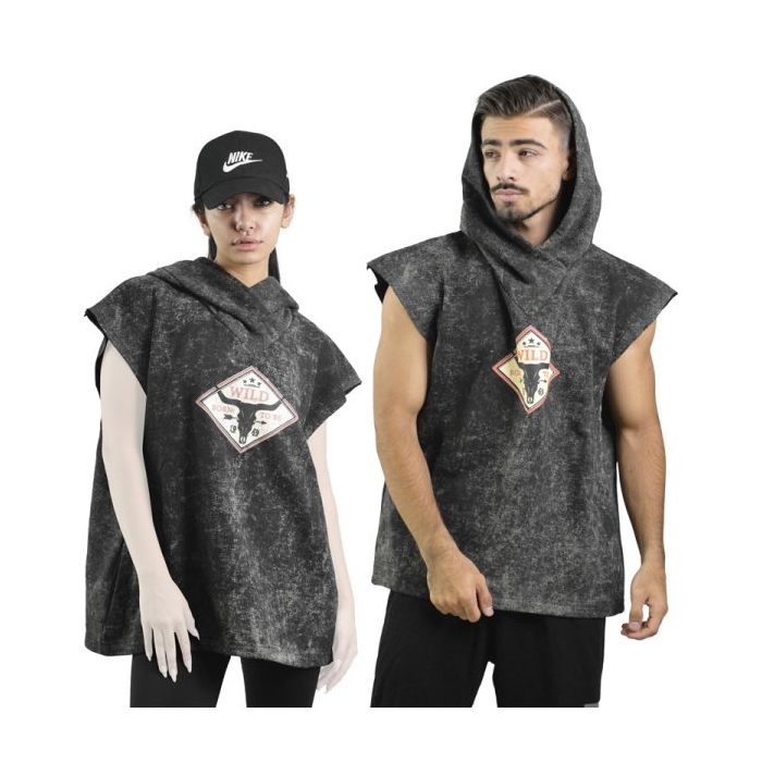 هودی آستین حلقه ای اسپرت سنگشور توکرکی مدل SPL-4F0698 مشکی