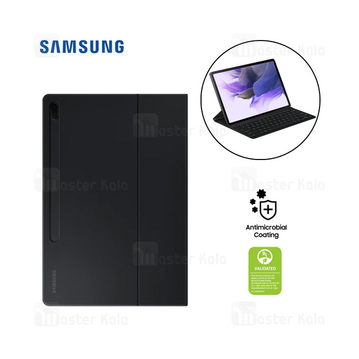 کیف کیبورد دار تبلت اصلی سامسونگ Samsung Tab S8 Plus / S7 Plus / S7 FE Book Cover Keyboard EF-DT730