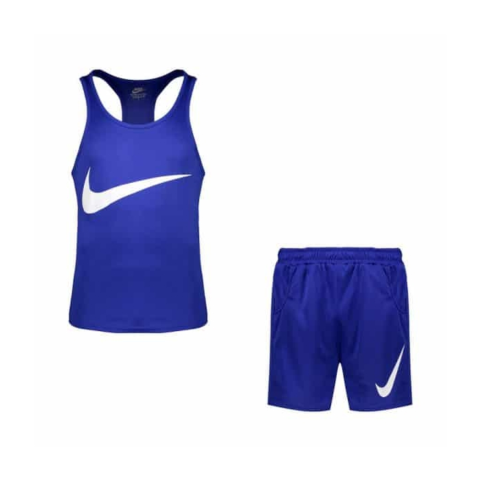 ست رکابی و شلوارک ورزشی مردانه نایک مدل PY-1H340 آبی