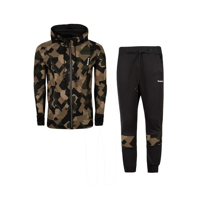 ست ورزشی مردانه سویشرت و شلوار Reebok چریکی کرم