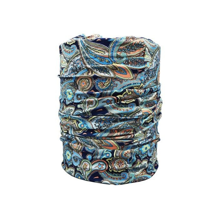 اسکارف و دستمال سر و گردن نگار آبی مدل ۸۷۷۳