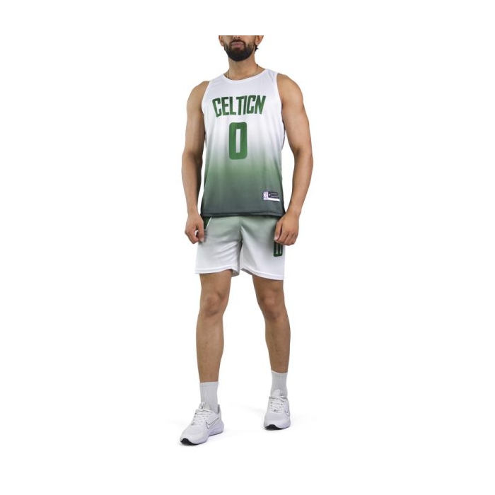 ست رکابی و شلوارک ورزشی مردانه مدل PY-NBA-4C0458 سفید سبز