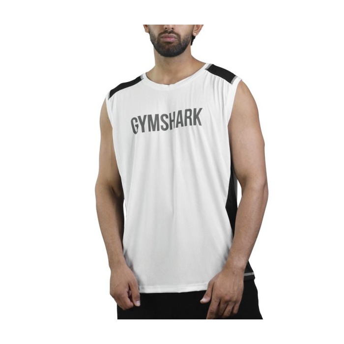 رکابی ورزشی مردانه جیم شارک مدل HS-4D0513 سفید