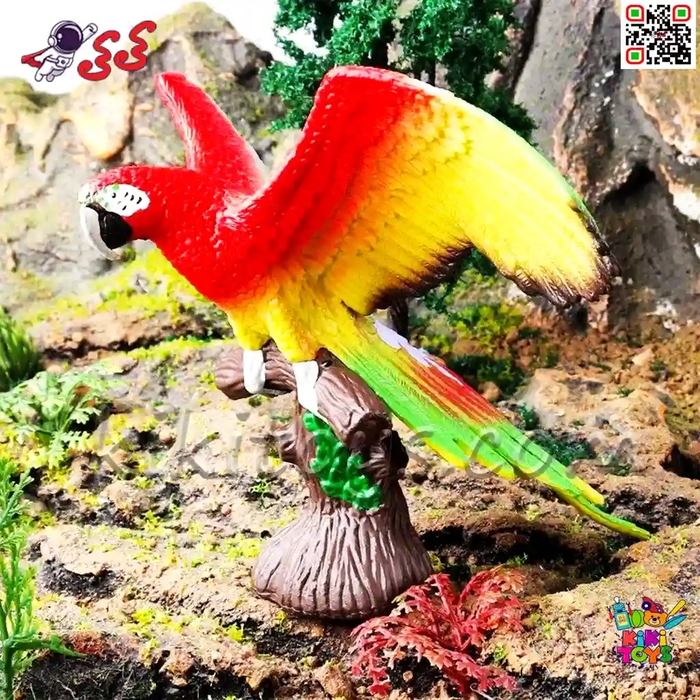 فیگور حیوانات ماکت طوطی ماکائو زینتی مینیاتوری 2969 Fiqure Parrot Macaw