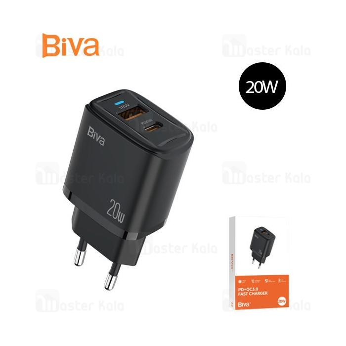 شارژر دیواری بیوا Biva HC-33 PD QC3.0 Fast Charger توان 20 وات