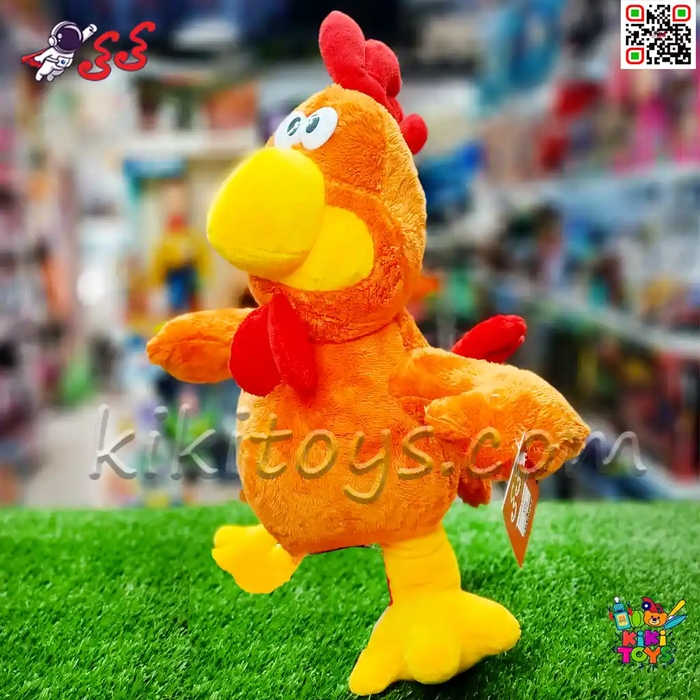 عروسک پولیشی خروس نارنجی بامزه – نرم، سبک و مناسب هدیه