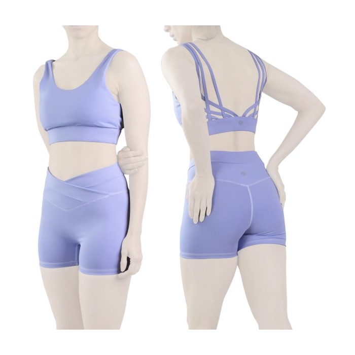 ست نیم تنه و کشاله بند ورزشی زنانه لولولمون مدل ۵۶۶۵ یاسی