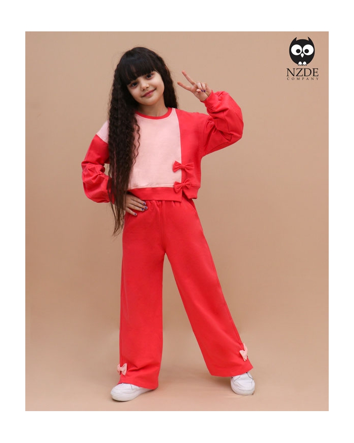 کراپ شلوار بگ دخترانه پاپیونی NZDE