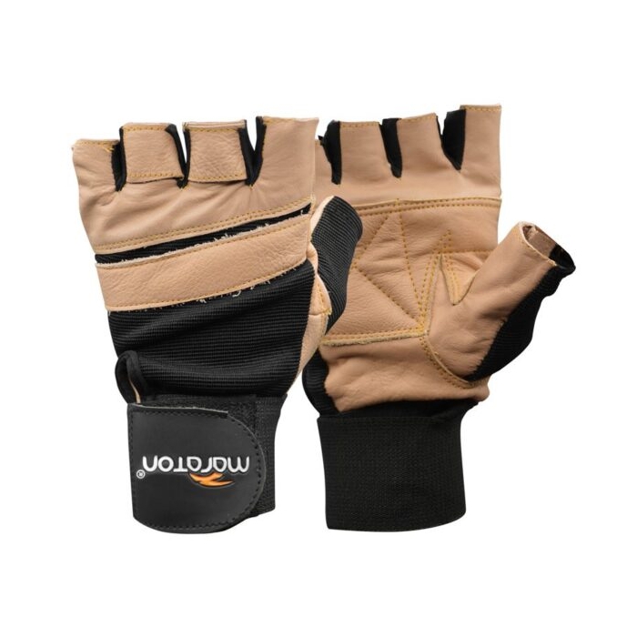 دستکش بدنسازی مردانه ماراتن مدل Classic 450 قهوه ای