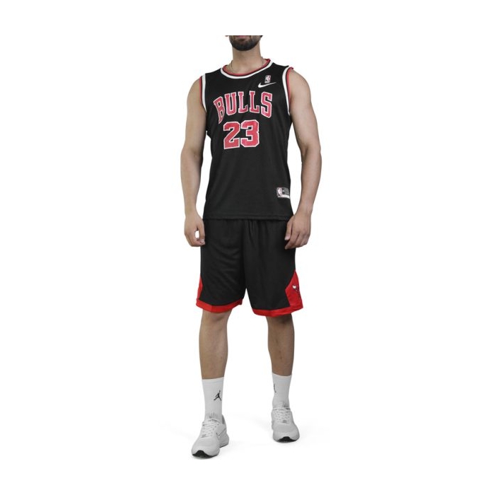 ست رکابی و شلوارک بسکتبالی مردانه شیکاگو بولز مدل Dri Fit-9996 مشکی