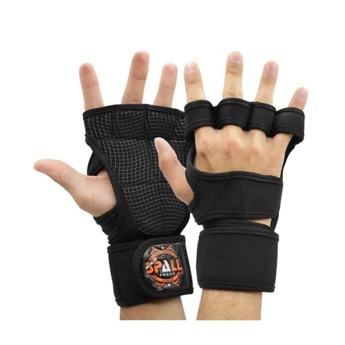 دستکش و محافظ کف دست بدنسازی اسپال مدل Fitness مشکی