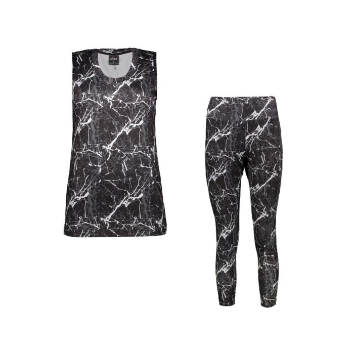 ست لباس ورزشی زنانه رکابی و لگ نایک مدل Rad مشکی