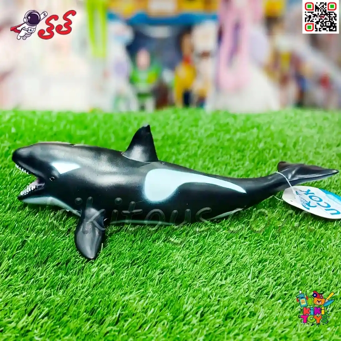 فیگور نهنگ قاتل اورکا حیوانات دریایی اسباب بازی سیلیکونی نرم Orca Whale