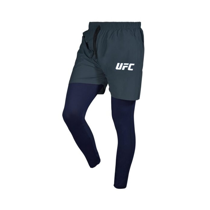 لگ و شلوارک سرهمی مردانه ریباک مدل HS-UFC سرمه ای