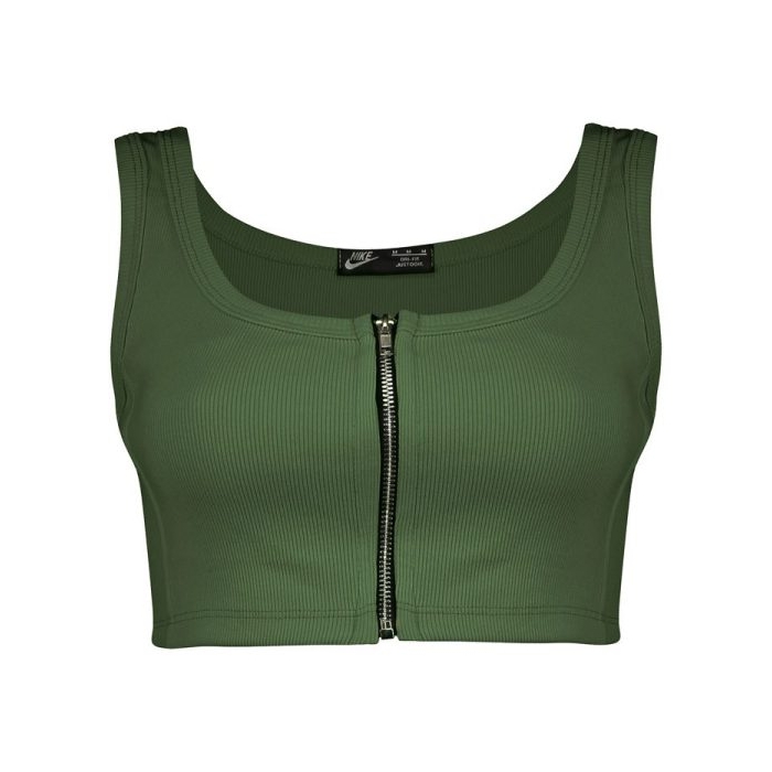 نیم تنه ورزشی زنانه زیپ دار نایک مدل mub-1011 یشمی