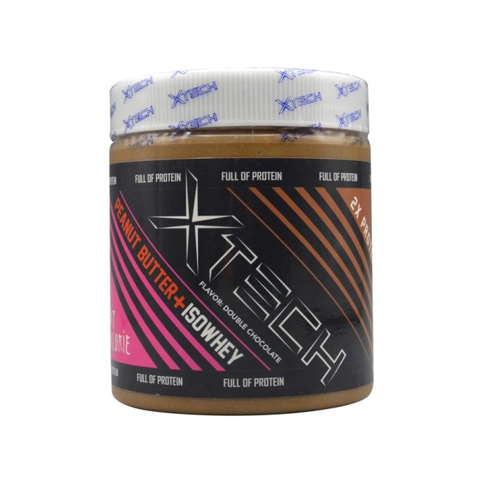 کره بادام زمینی ایکس تک حاوی ایزو وی طعم دبل شکلات ۶۰۰ گرمی