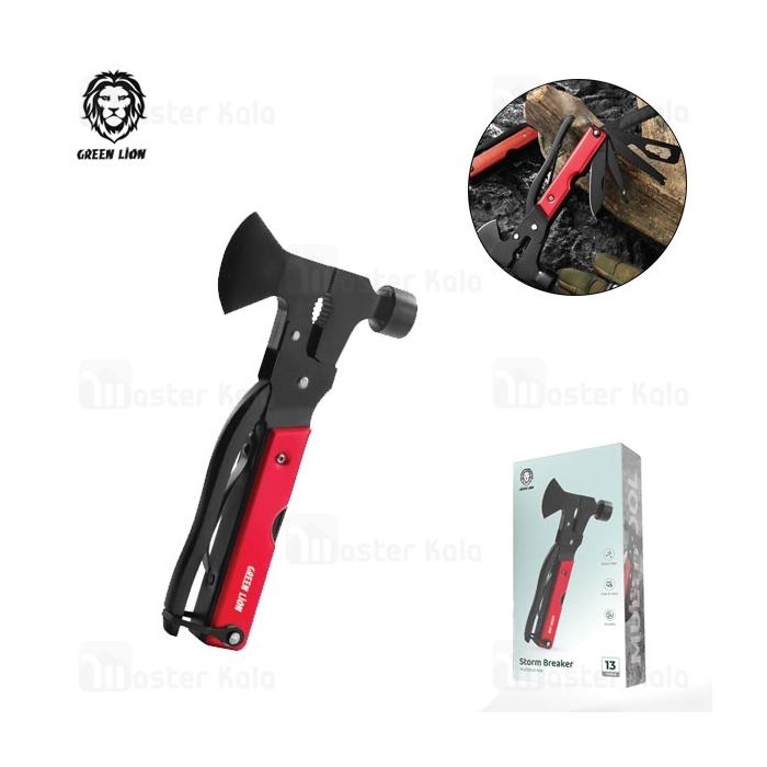 تبر و چکش چندکاره گرین لاین Green Lion Storm Breaker Multitool Axe GNSTRMHM13RD