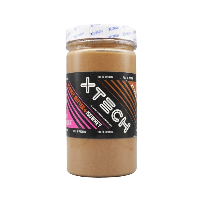 کره بادام زمینی ایکس تک حاوی ایزو وی طعم دبل شکلات ۱۱۰۰ گرمی