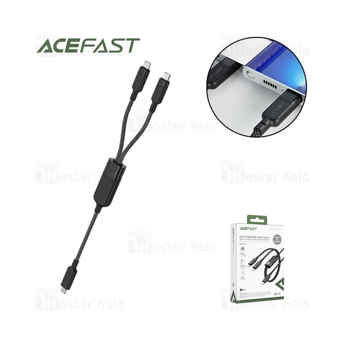 کابل دو سر Type-C ایس فست ACEFAST C5-11 طول 1.2 متر توان 100 وات