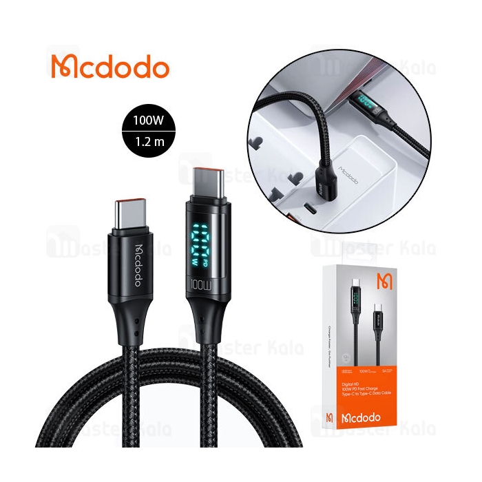 کابل Type C به Type C مک دودو Mcdodo CA-1100 Digital HD PD Data cable طول 1.2 متر توان 100 وات