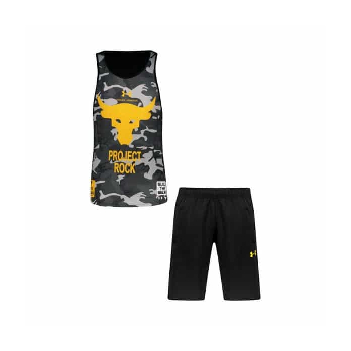 ست رکابی و شلوارک ورزشی آندر آرمور مردانه مدل CRH-ROCK-1J565 مشکی