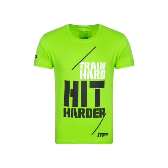 تیشرت ورزشی مردانه ماسل فارم مدل PY-Train HARD سبز