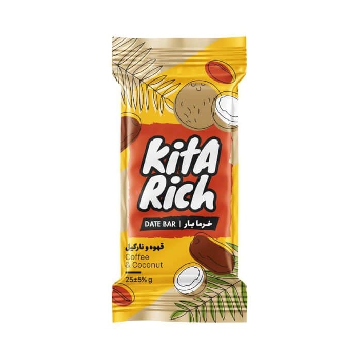 خرما بار قهوه و نارگیل کیتاریچ ۲۵ گرمی