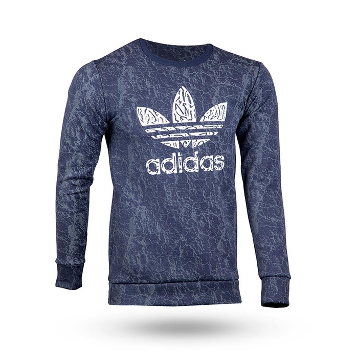 پلیور طرح دار Adidas_blue مدل 2103
