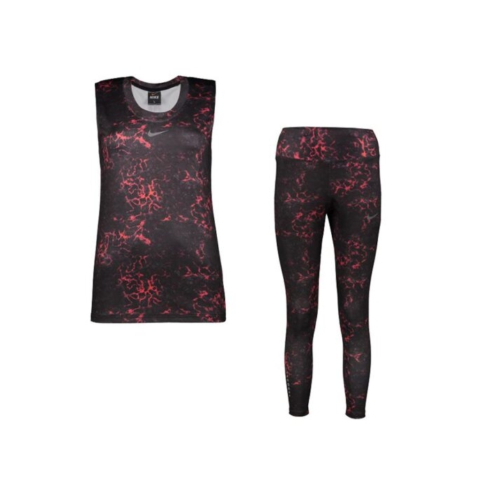 ست لباس ورزشی زنانه تاپ و لگ نایک مدل Rad بنفش