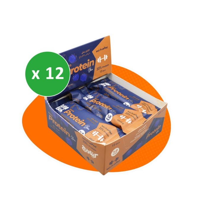 پکیج شکلات پروتئین بار زیرو کیتاریچ کارامل نمکی با روکش کاکائو تلخ ۴۵ گرمی