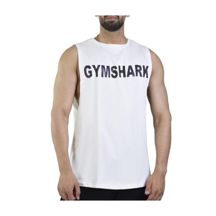 رکابی تنک تاپ اور سایز مردانه جیم شارک مدل ۱۰۵۴۹ سفید