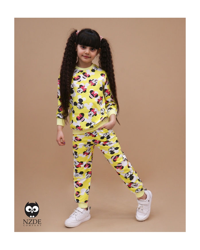 بلوز شلوار میکی موس تمام چاپ NZDE