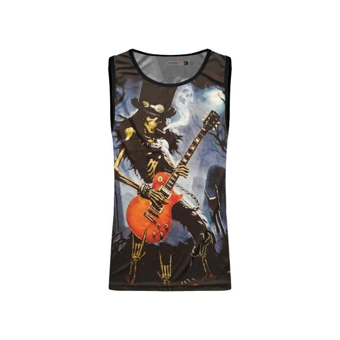 رکابی ورزشی مردانه اسکلت گیتاریست مدل Tit-Metal Skeleton-2A306 مشکی