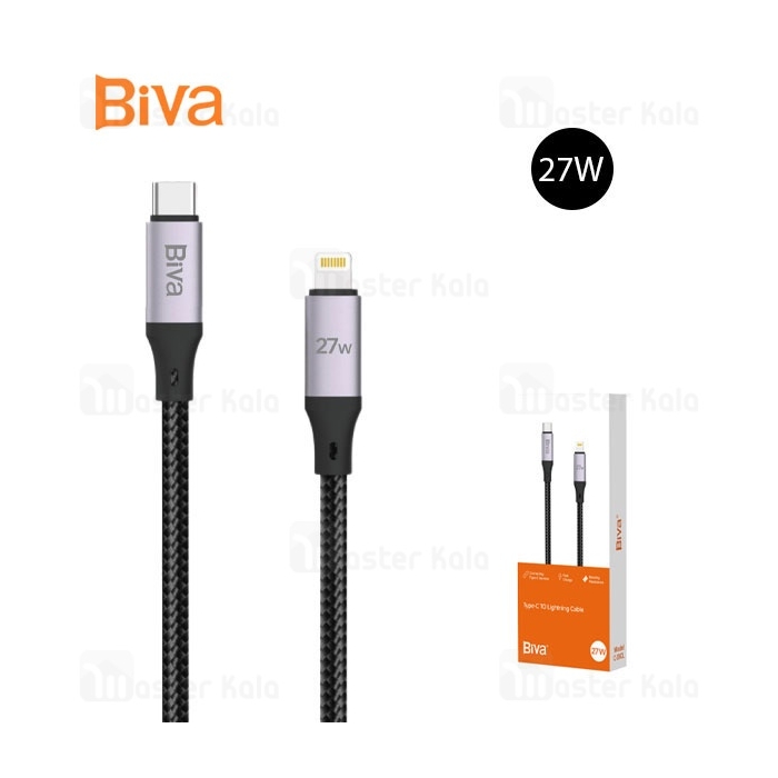 کابل لایتنینگ به Type C بیوا Biva C-35CL طول 1.2 متر توان 27 وات