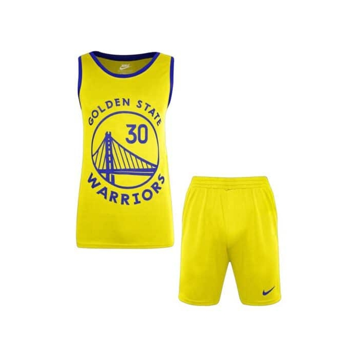 ست رکابی و شلوارک ورزشی مردانه گلدن استیت مدل PY-Warriors 30 زرد