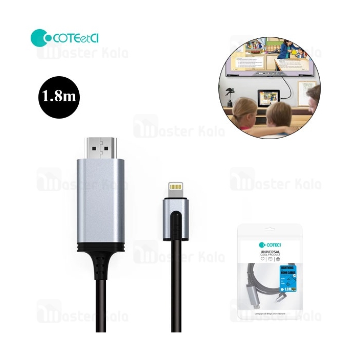 کابل HDMI به لایتنینگ کوتتسی Coteetci 33024 طول 1.8 متر