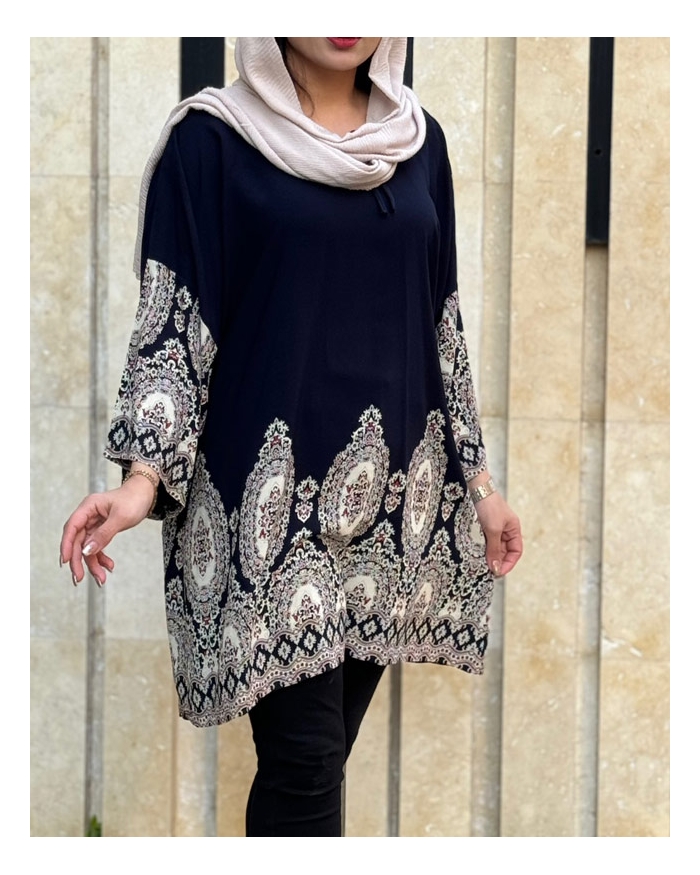  تونیک بیگ سایز آینه طرح اندونزی 1160