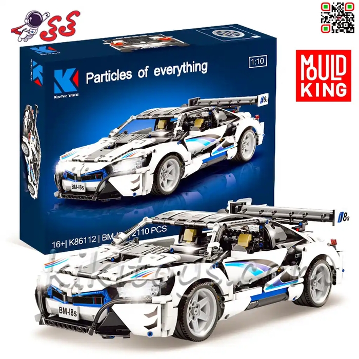 لگو ماشین بی ام و ای ایت سری تکنیک BMW i8s برند مولدکینگ MOULD KING K86112