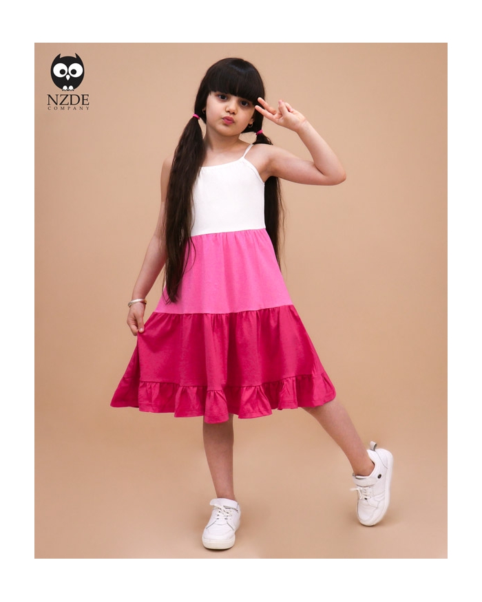 پیراهن دخترانه پرچمی NZDE