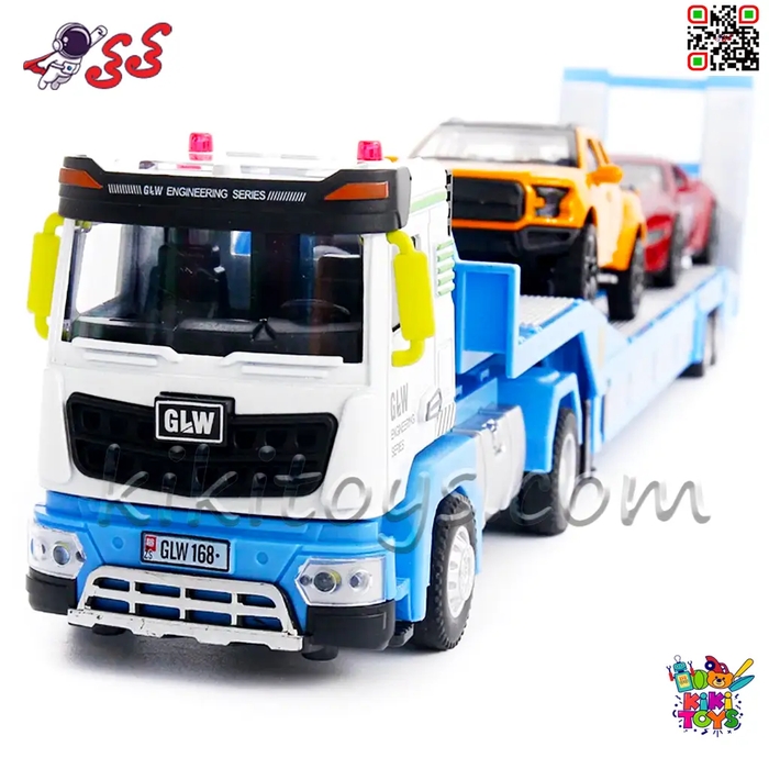 ماکت فلزی تریلی اسکانیا حمل خودرو با ماشین فلزی SCANIA Metal 5542