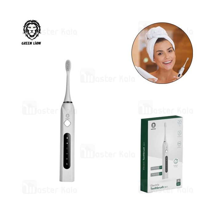 مسواک برقی گرین لاین Green Lion Electric Toothbrush Gen-2 GNELETB2GWH دارای سری اضافه