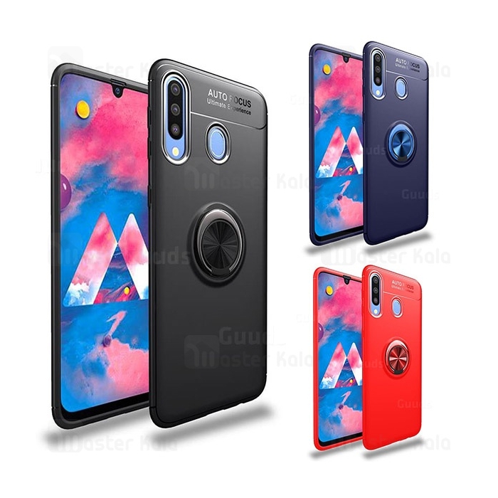 قاب ژله ای طرح چرم انگشتی سامسونگ Samsung Galaxy M30 Becation A.F Magnetic Ring