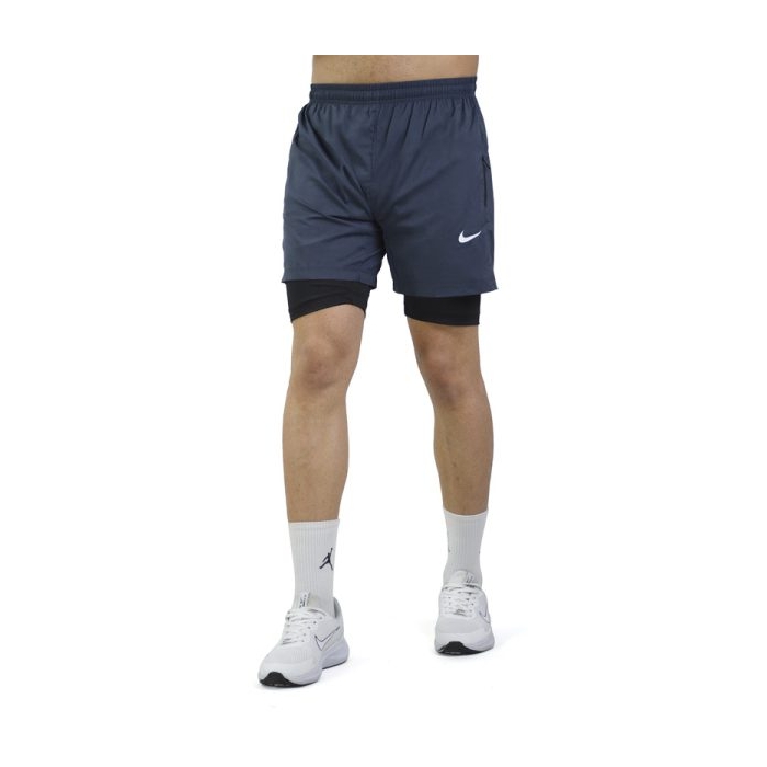 شلوارک کشاله دار رانینگ ورزشی مردانه نایک مدل DS-JDI-4E0643 طوسی تیره