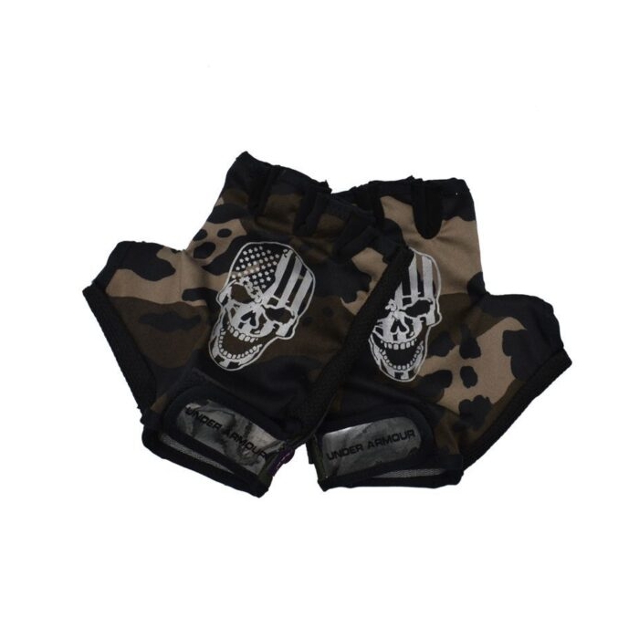 ‫دستکش بدنسازی آندر آرمور مدل GDS-USA طرح SKULL 11720 فری سایز