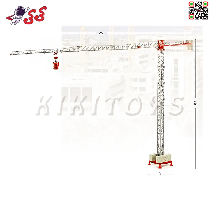 ماکت تاورکرین فلزی جرثقیل برجی اورجینال TOWER CRANES SAEZ 155