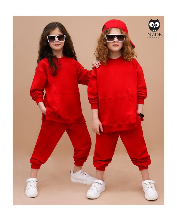 بلوز شلوار بگ استایل تیکه دوزی NZDE