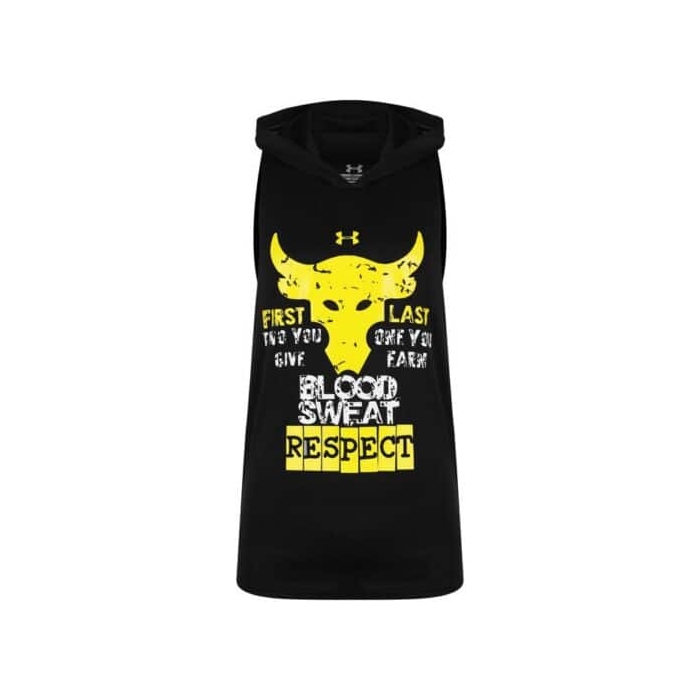 رکابی کلاهدار ورزشی مردانه آندر آرمور مدل PY-BLOOD SWEAT مشکی