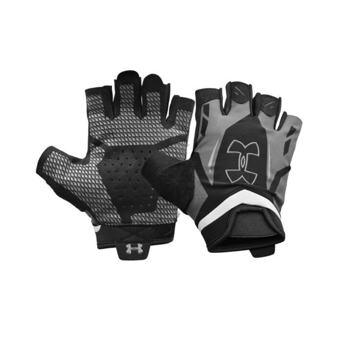 دستکش بدنسازی مردانه آندر آرمور مدل HeatGear-474 طوسی