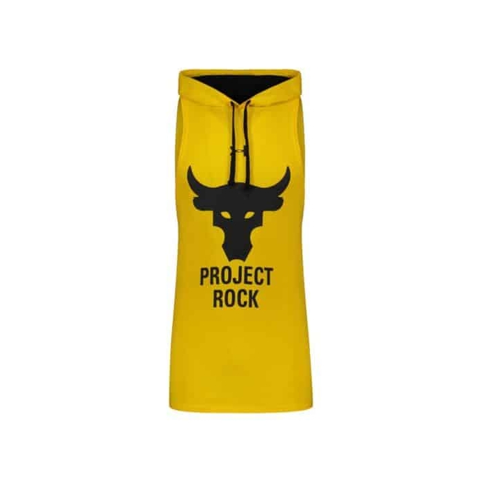 رکابی کلاهدار ورزشی مردانه آندر آرمور مدل PY-PROJECT ROCK BAND زرد